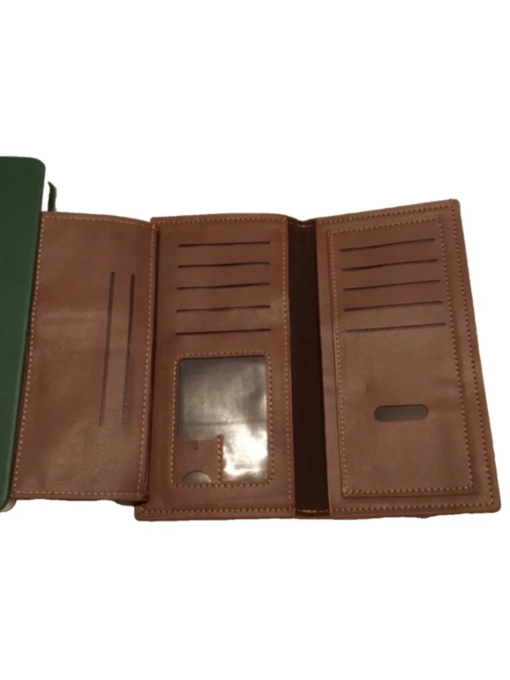 alligator embossed vegan leather long fold wallet NWT